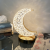 Rechargeable Touch Three-Color Crystal Small Night Lamp Bedroom Bedside Ambience Light Decorative Life Scene Star Moon Table Lamp