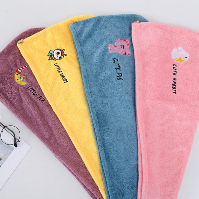 Hair-Drying Cap Coral Fleece Towels Water Absorbent Wipe Turban Shower Cap Headscarf Quick-Drying Towel Towels