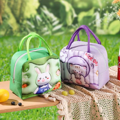 Cartoon Insulated Bag 3D Printing Lunch Bag Lunch Bag Picnic Bag Lunch Bag Fresh-Keeping Bag Ice Pack