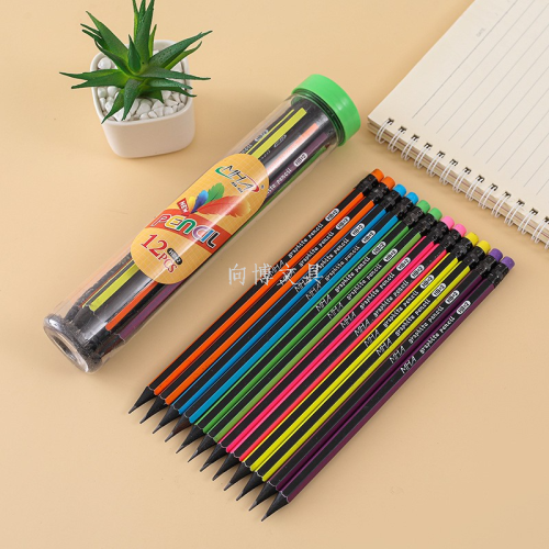 pencil suit 12 black wood with rubber children drawing pencil primary school students graffiti drawing pencil pencil stationery wholesale