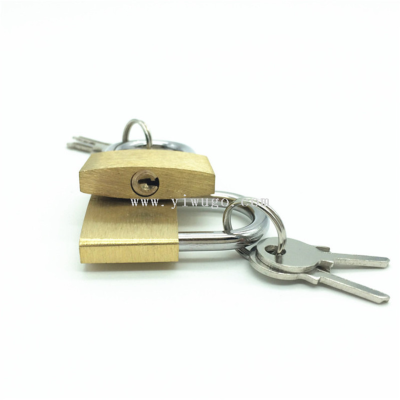 Qianyu Hardware 30mm Thin Copper Lock Medium Copper Lock Foreign Trade Whiteboard Small Copper Lock Copper Padlock Small Lock