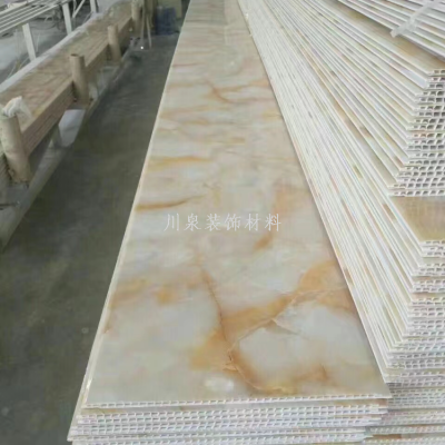 Bamboo Fiber Integrated Wall Panels Imitation Marble Ceiling Wood Decorative Panels Indoor TV Baground Wall Qui Instaltion Wall Panel