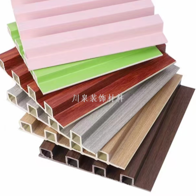 Grating Plate WPC Gushan Wallboard Decoration Materials Factory Direct Sales Wood-Plastic Plate PVC Wallboard