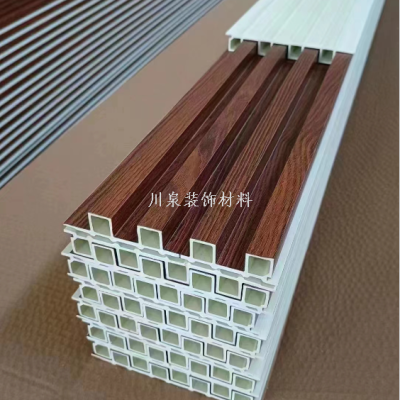 WPC Bamboo Fiber 168 Grating Plate Great Wall Board Background Wall Concave-Convex Shape Grating Plate Export Board
