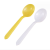 Factory Production Disposable Fruit Cake Takeaway Pizza Western Salad Pasta Thickened Black Knife, Fork and Spoon