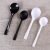 Foreign Trade Knife, Fork and Spoon in Stock Wholesale Plastic Dessert Frosted Blossom Curd Spoon Disposable Spoon