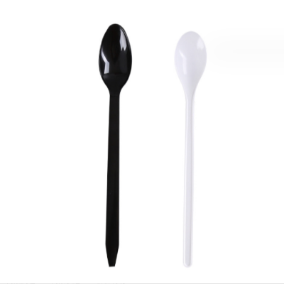 American Middle East Fine Handle Spoon Disposable Spoon Plastic Spoon Milk Tea Grass Jelly Spoon Colorful Fruit Tea Spoon
