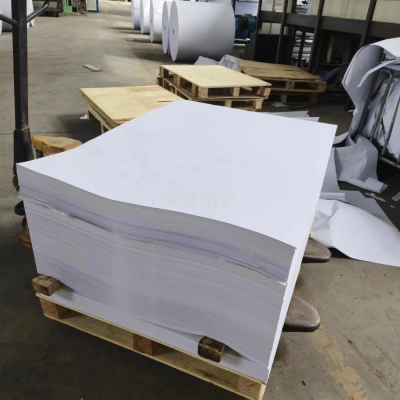 Factory Wholesale 100G Double Gummed Paper Printing a Big Piece of White Paper Drawing Paper Offset Paper Full Open a Big Piece of White Paper Packaging White Paper