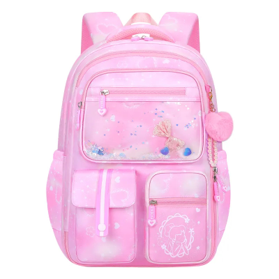 Factory Direct Gradient Casual Bag Primary School Student Schoolbag Large Capacity Backpack Burden Reduction Bag Foreign Trade Cross-Border Bag Schoolbag