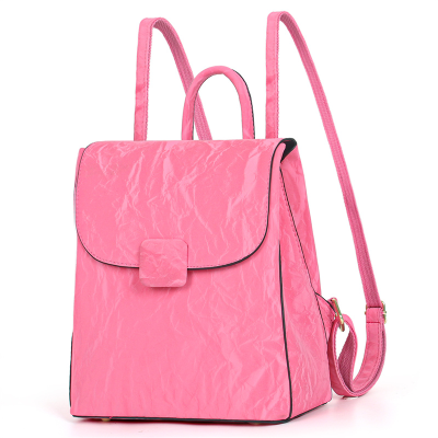Solid Color Casual Backpack Trendy Women's Bags All-Match Messenger Bag Shoulder Bag Handbag Small Backpack Foreign Trade Cross-Border Bag
