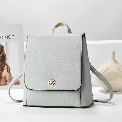Fashion Backpack Women's Korean-Style Student Schoolbag PU Leather Simple Fashionable All-Match Backpack Trendy Women's Bags One Piece Dropshipping