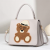 Fashion Bear Embroidered Small Square Bag Trendy Women's Bags One-Shoulder Crossboby Bag Versatile Handbag Cross-Border One Piece Dropshipping