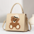 Fashion Bear Embroidered Small Square Bag Trendy Women's Bags One-Shoulder Crossboby Bag Versatile Handbag Cross-Border One Piece Dropshipping