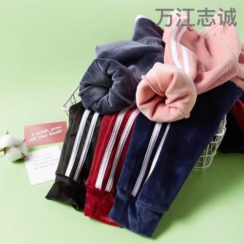 double-sided sweat pants children‘s clothing men‘s and women‘s autumn and winter clothing outerwear casual pants sports pants thickened 2024 boys and girls baby children‘s clothing