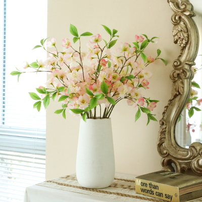 Yibo Juju New Artificial Cheery Branch Chinese Style Idyllic and Retro Home Hotel Decorative Flower Arrangement Decoration Wholesale