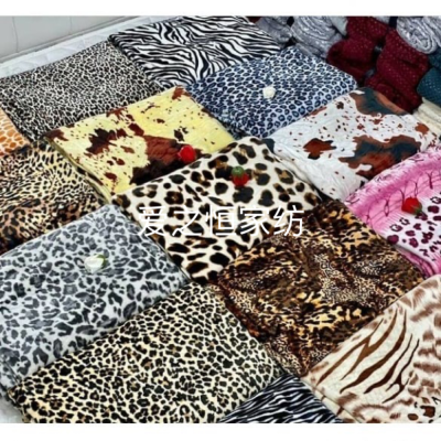 Nordic Animal Cows Pattern Leopard Print Ins Style Thickened Large Cover Blanket Office Air Conditioning Nap Blanket Sofa Blanket