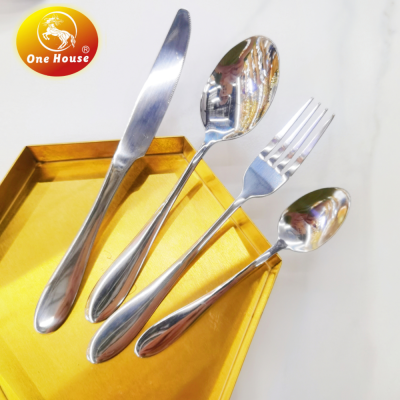 410 Stainless Steel Bare Body 1012 Knife, Fork, Spoon, Small Spoon Tableware