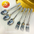One House 410 Stainless Steel Knife, Fork and Spoon Small Spoon Machine Throwing Fine round Tail Handle Tableware