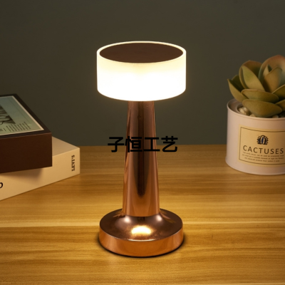 Cross-Border Retro Metal Table Lamp Decorative Bar Touch Induction Dumbbell Table Lamp Cafe Bedside Charging Small Night Lamp