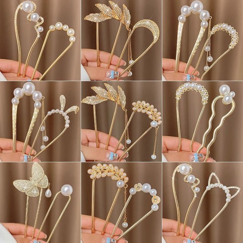 antique style hair band u-shaped tassel hair pin women‘s high-grade plate hairpin 2025 new chinese style chopsticks head hair accessories