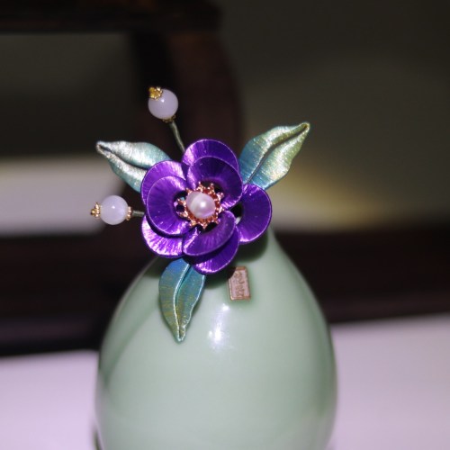 flower-wrapped rose camellia peony brooch pin hanfu ancient style cheongsam corsage accessories pendants