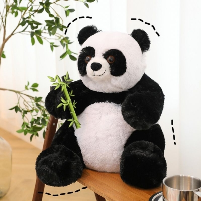 Cute Panda Plush Toy New Panda Simulation Exactly the Same Panda Doll National Treasure Panda Ragdoll