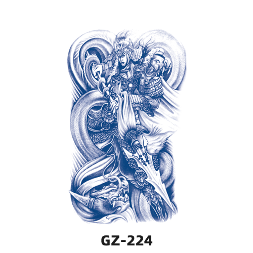 狐狸鲸鱼美女时尚蝴蝶防水临时纹身性感女性腿部人体艺术贴批发