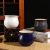 Nordic Glazed Ceramic Flower Pot Japanese Creative Personality Green Pot Ceramic Basin Pot Set Large with Tray Wholesale