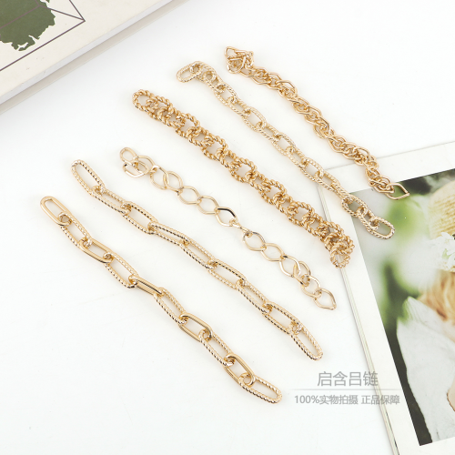 启含花纹磨铝链饰品配件箱包配件服饰配件