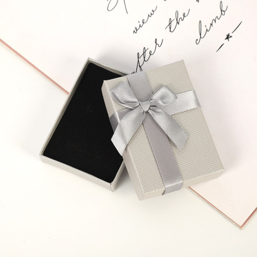 灰色复古牛皮纸首饰盒饰品包装盒珠宝戒指耳环项链盒纸盒工厂批发