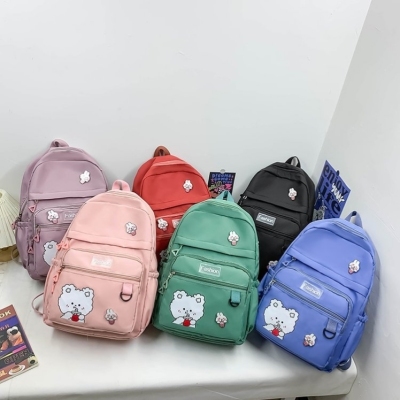 Cross-Border Backpack Student Schoolbag Large Capacity Travel Bag Computer Bag Shoulder Bag Shoulder Bag Cute Cartoon Bag