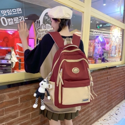 New Korean Style Student Schoolbag Large Capacity Travel Bag Computer Bag Shoulder Bag Women's Bag Backpack
