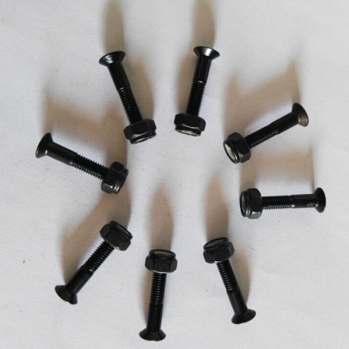 factory direct sales 25-inch iron double rocker screw hexagon socket long board nail bridge nail bracket edge female center column skateboard
