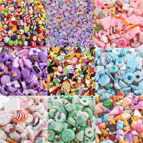 new resin accessories lucky bag candy toy cake simulation cream mobile phone diy ornament accessories blind box parts material