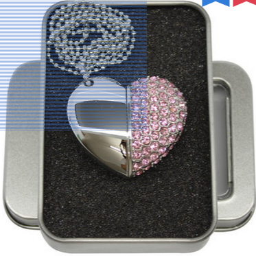 Metal Case Crystal USB 2.0 Flash Drive for Boys and Girls Children Adult Pendant