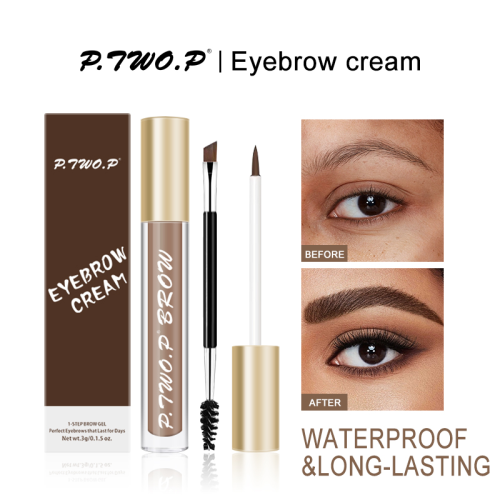 three-dimensional brow cream waterproof not smudge genuine color-holding three-dimensional natural wild eyebrow discoloration resistant eyebrow cream
