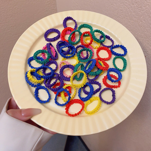 可爱百搭女孩扎头发圈糖果色不伤发高弹力皮筋头绳女儿童宝宝头饰