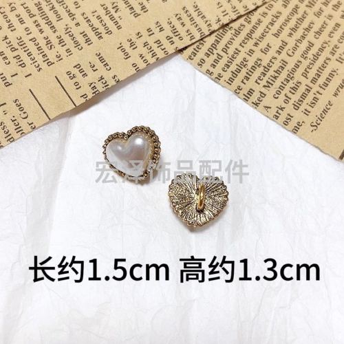 high-end exquisite kafuu pearl buckle round love button sweater coat button overcoat and trench coat clothing cardigan decoration