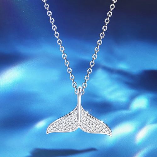 Mermaid tail Necklace for the Rest of Your Life You Have Clavicle Chain Couple Whale Internet Celebrity Same Style Factory Direct Wholesale