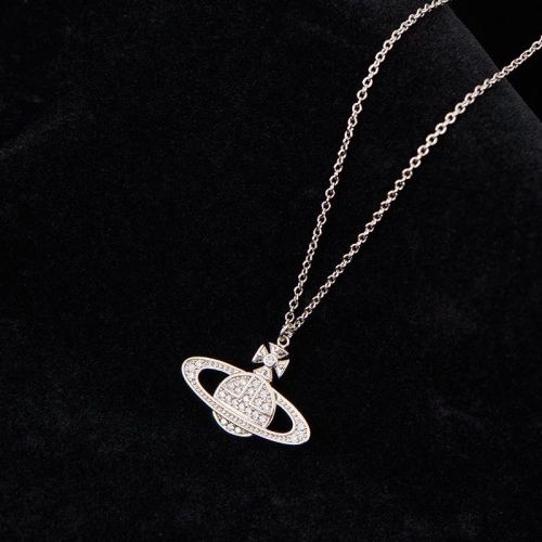 saturn flash diamond planet micro inlaid zircon full diamond shiny necklace female light luxury niche sweet cool clavicle chain factory direct sales