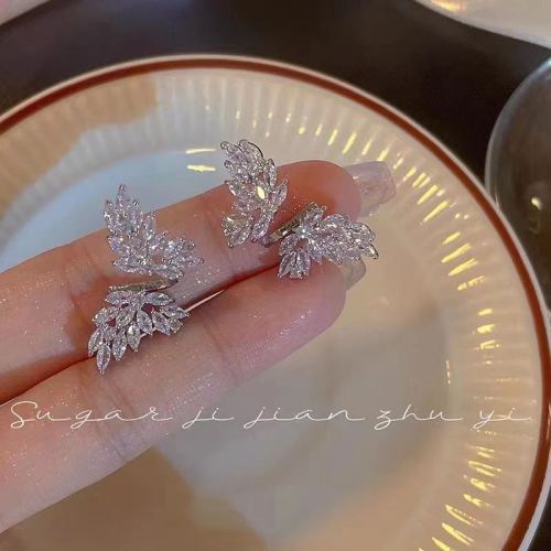 super fairy diamond zircon butterfly earrings female korean niche personality simple versatile temperament fashion ear studs earrings