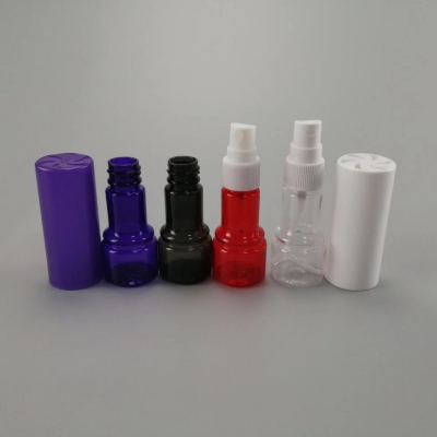 Factory Direct Supply Pet Trapezoid 30ml Large Cover Spray Bottle Professional Glasses Cleaning Agent Bottle