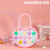 2023 New Rhombus Love Kid's Messenger Bag Princess Bag Silicone Bag Fashion Portable Girl Coin Purse