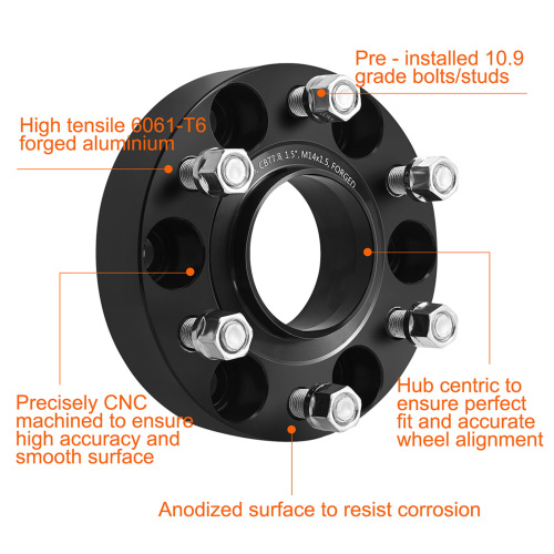 生产车轮变位器电商热销黑色氧化带凸台锻造法兰盘Wheel Adapter