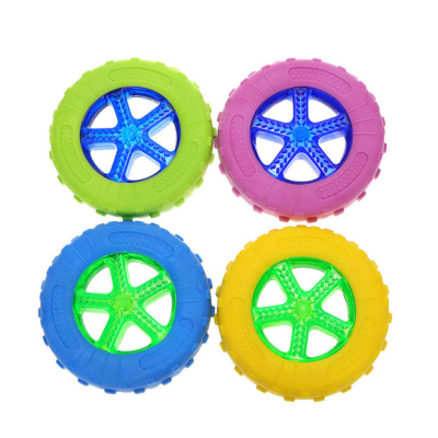 Factory Wholesale Tpr Pet Supplies Wear-Resistant Bite-Resistant Tire Dog Toys Outdoor Grinding Teeth Cleaning Frisbee