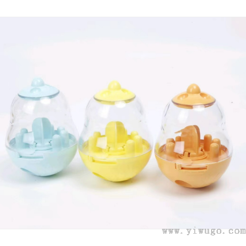 跨境宠物玩具猫狗漏食球不倒翁益智慢食宠物玩具球狗狗猫咪漏食球