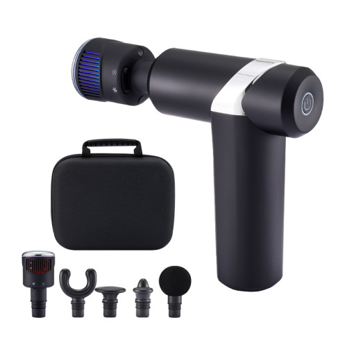 跨境冷热头筋膜枪家用电动深层肌肉放松按摩枪智能全身震动按摩器