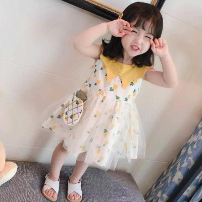 23-Year Girls' Dress Summer Korean Children's Clothing Mesh Princess Dress Clothing Inventory Foreign Trade Stall Supply Wholesale