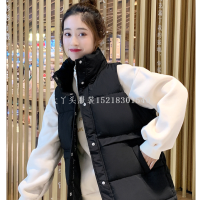 2023 Autumn and Winter Women's Vests Outerwear Vest Waistcoat Korean Style Loose-Fitting Vest Students Slimming Fashion Factory Direct Sales