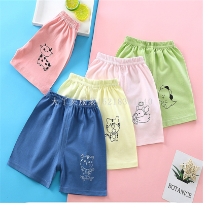 Foreign Trade Children's Wear Cotton Shorts Wholesale Sales Volume Product Stock Children's Clothing Summer Shorts Wholesale Stall Supply Running Rivers and Lakes